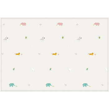 Parklon Parklon: Double Sided Floor Mat - Jungle Friends/Double Herringbone (Medium)