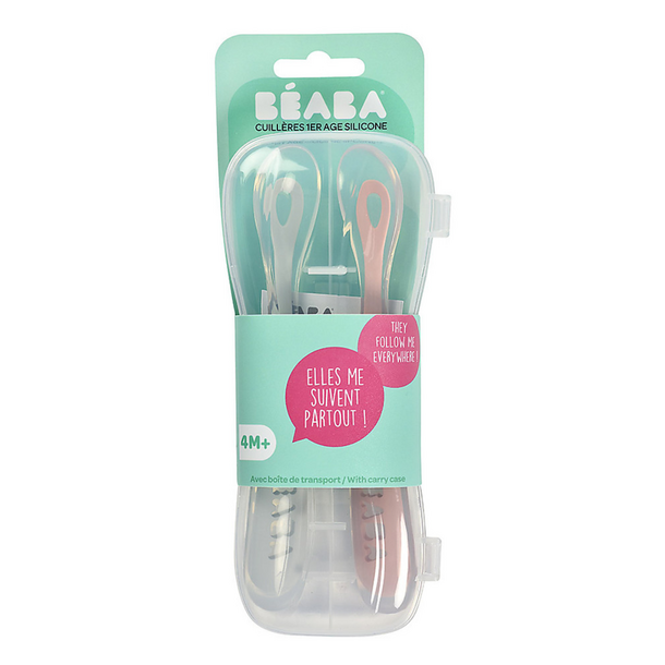 BEABA BEABA: Feeding Silicone Spoon  w/ Case  -