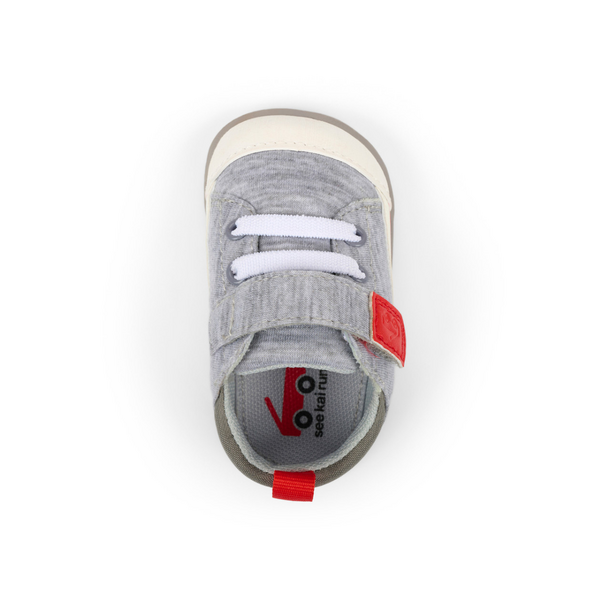 See Kai Run SKR: Stevie Mini - Gray Jersey/Red