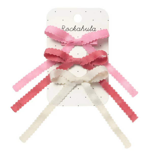 Rockahula Kids Rockahula: Scalloped Bow Tie Clips