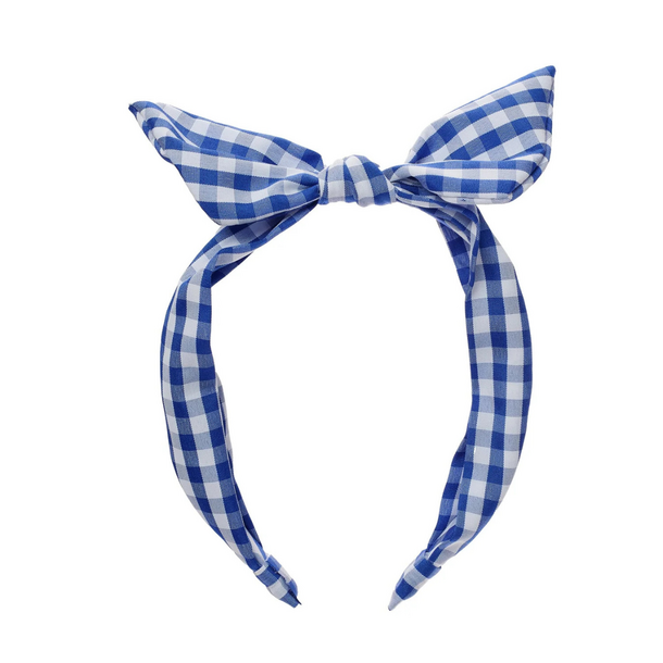 Rockahula Kids (Faire) Rockahula: School Gingham Tie Headband - Blue