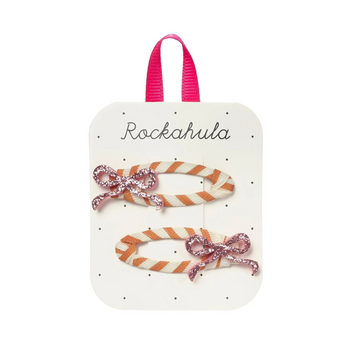 Rockahula Kids (Faire) Rockahula: Stripy Glitter Bow Clips