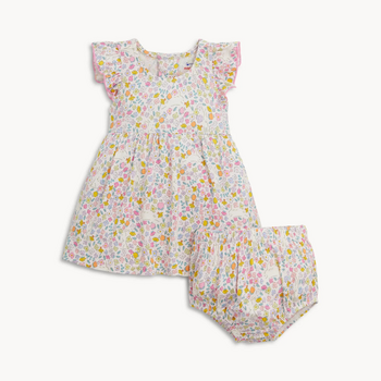 Magnificient Baby Magnetic Me: Dress w/Diaper Cover- Bunny Blossom