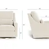 Monte Monte: Vera Glider - Fabric Upholstery, WALNUT/MAPLE/SWIVEL metal base
