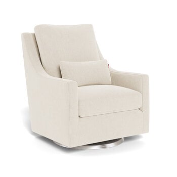 Monte Monte: Vera Glider - Fabric Upholstery, WALNUT/MAPLE/SWIVEL metal base