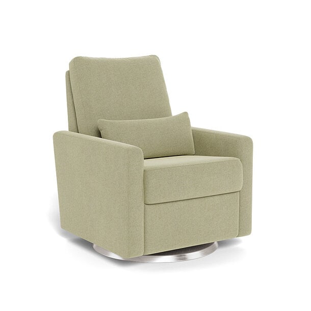Monte Monte: Matera MOTORIZED Glider/Recliner - Fabric Upholstery, WALNUT/MAPLE/SWIVEL base