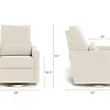 Monte Monte: Matera MOTORIZED Glider/Recliner - Fabric Upholstery, WALNUT/MAPLE/SWIVEL base