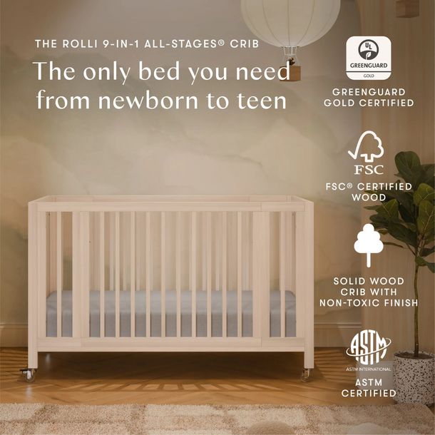 Million Dollar Baby MDB: Rolli 9 in 1 Convertible All-Stages® Crib -