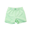 Rufflebutts Ruggedbutts: Swim Trunks - Green Seersucker