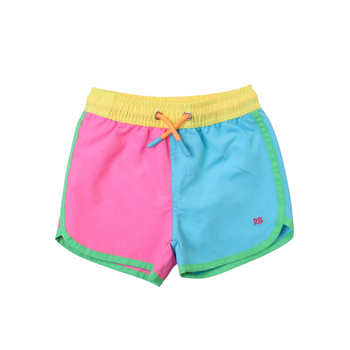 Rufflebutts Ruggedbutts: Swim Trunks - Neon Colour Block
