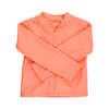 Rufflebutts Rufflebutts: LS Full Zip Rashguard - Coral