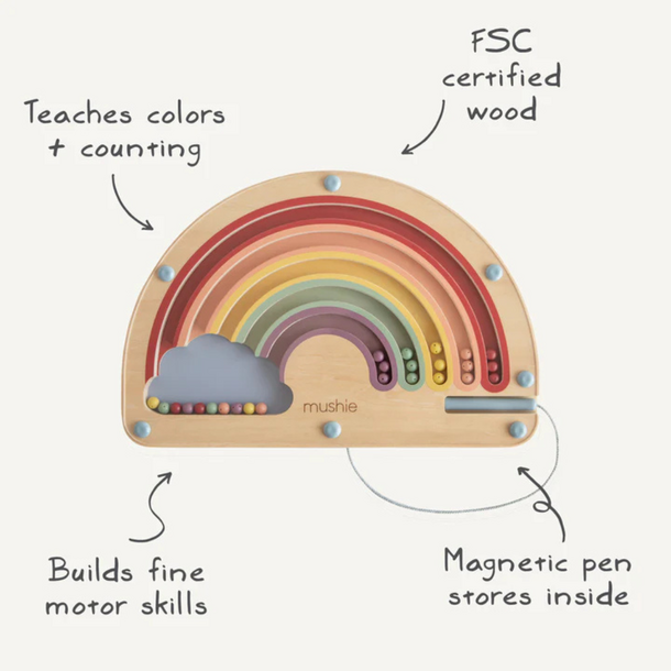 Mushie Mushie: Wooden Rainbow Maze