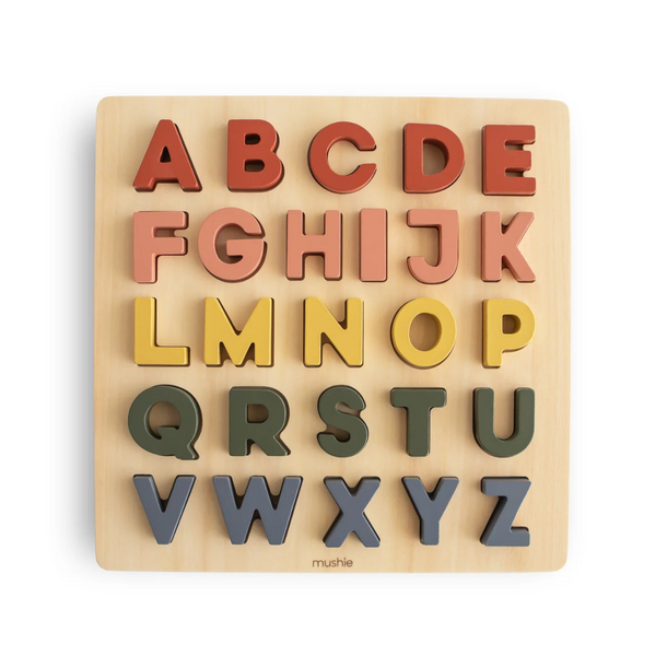 Mushie Mushie: Wooden Alphabet Puzzle