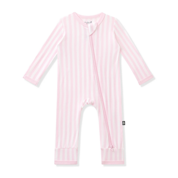 Kyte Clothing Kyte: Zipper Romper - Sakura Stripe