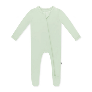 Kyte Clothing Kyte: Zipper Footie - Basil