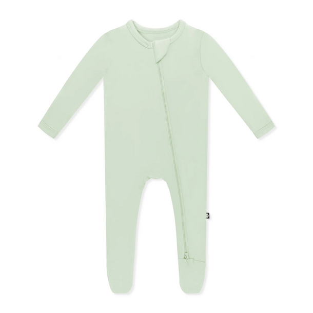 Kyte Clothing Kyte: Zipper Footie - Basil