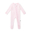 Kyte Clothing Kyte: Zipper Footie - Sakura Stripe