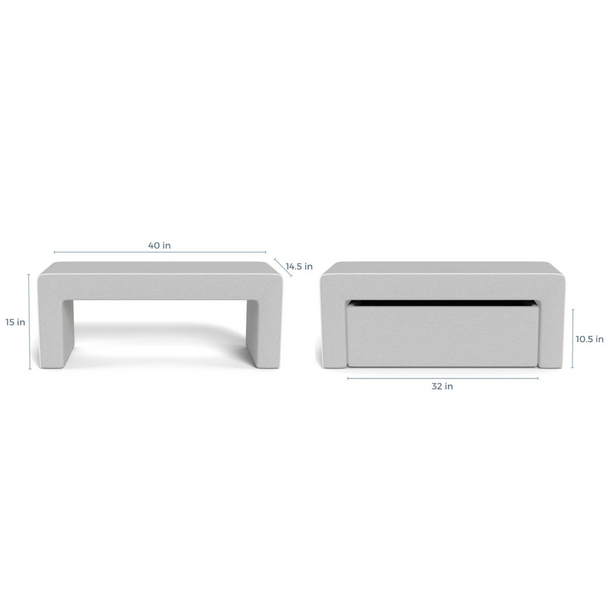 Monte Monte: Boca Bench with Pull Out Storage