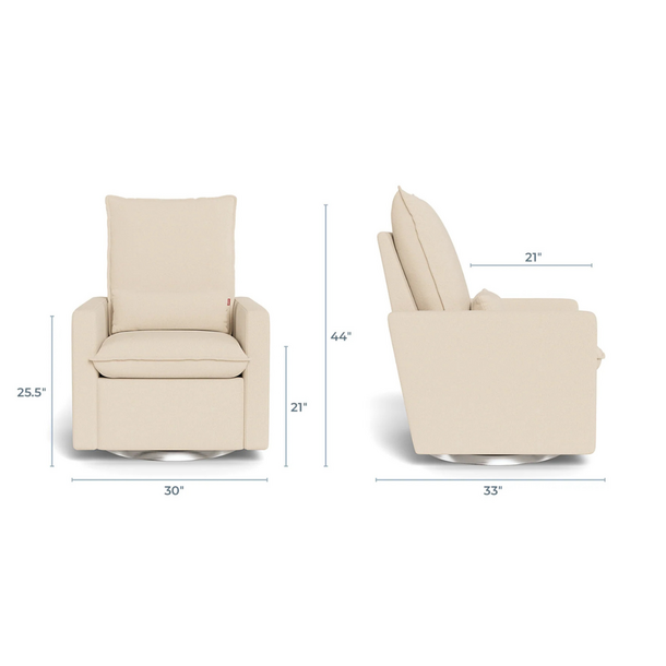 Monte Monte: Cortina Glider/Recliner - Fabric Upholstery, ESPRESSO Base
