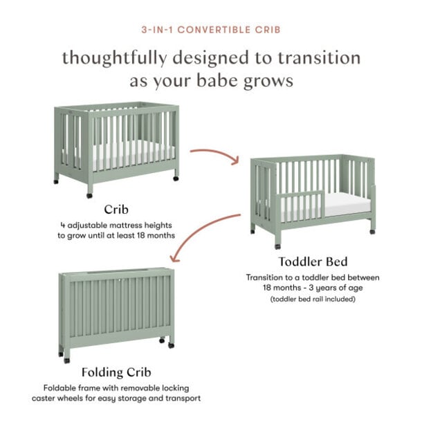 Million Dollar Baby MDB: Maki Full Size Folding Crib -