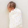 Little Unicorn Little Unicorn: Stretch Knit Swaddle Blanket Set - Rainbows