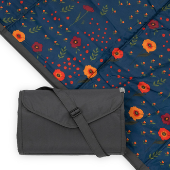 Little Unicorn Little Unicorn: Outdoor Blanket (5'x5') - Midnight Poppy