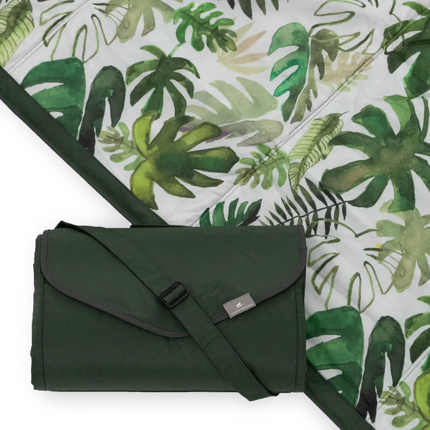Little Unicorn Little Unicorn: Outdoor Blanket (5'x5') - Tropical Leaf