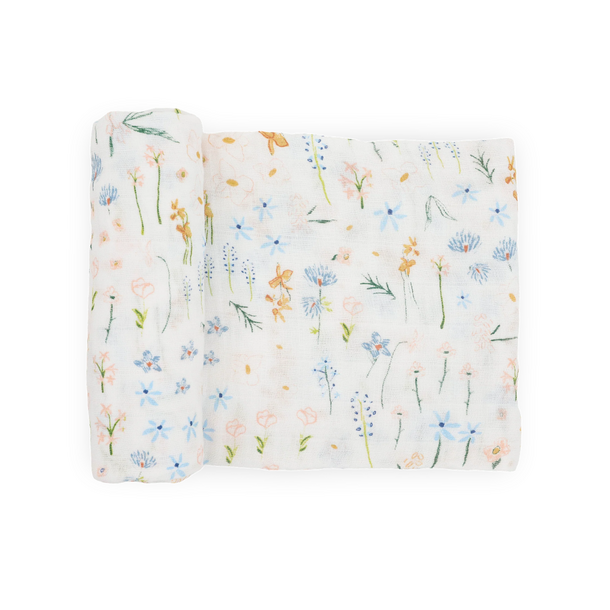 Little Unicorn Little Unicorn: Cotton Muslin Swaddle - Pastel Petals