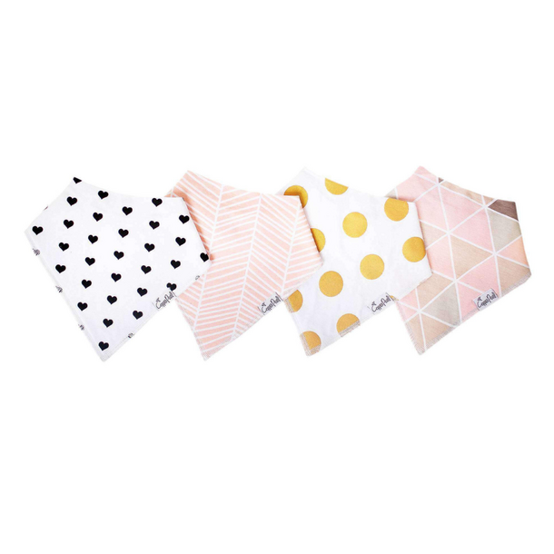 Copper Pearl Copper Pearl: Bandana Bib 4pk - Blush