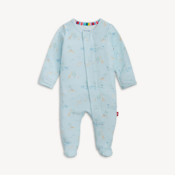 Magnificient Baby Magnetic Me: Footie - Serene Safari Blue -