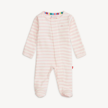 Magnificient Baby Magnetic Me: Footie - Pink Stripe -