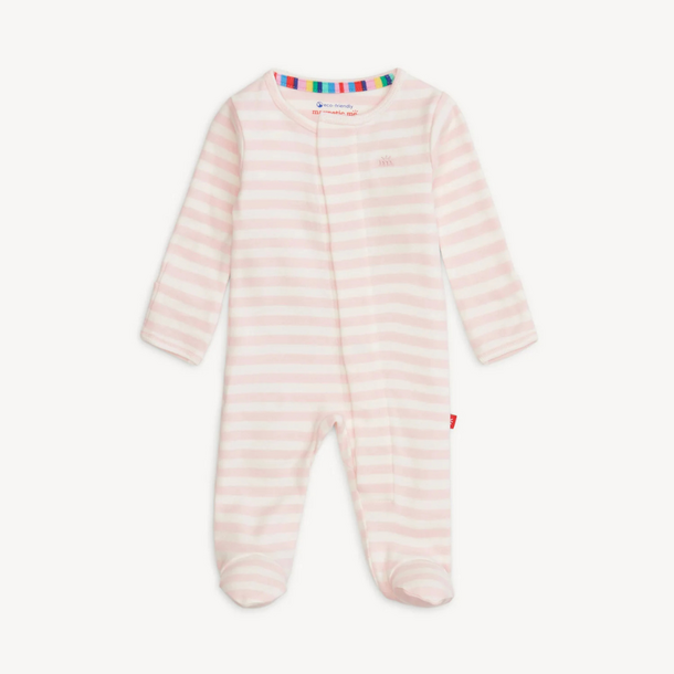 Magnificient Baby Magnetic Me: Footie - Pink Stripe -