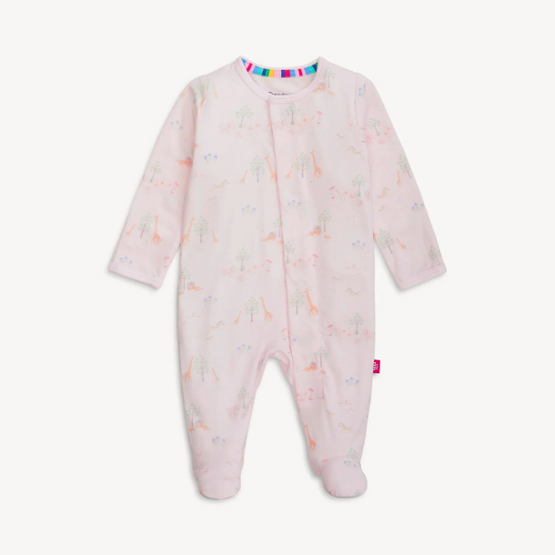 Magnificient Baby Magnetic Me: Footie - Pink Serene Safari