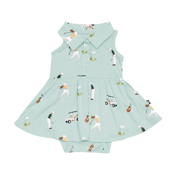 Kyte Clothing Kyte: Polo Bodysuit Dress - Golf