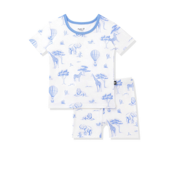 Kyte Clothing Kyte: Short Sleeve Toddler PJ - Toile Safari