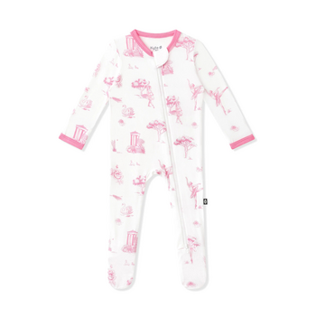 Kyte Clothing Kyte: Zipper Footie - Toile Ballet