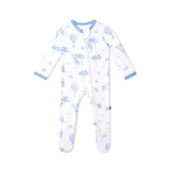 Kyte Clothing Kyte: Zipper Footie - Toile Safari