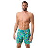 Rufflebutts Ruggedbutts: Men's Swim Trunks - Parrot Palms