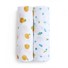 A+A: Organic Muslin Bib 2pk - Fresh Fruit