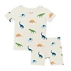 Kyte Clothing Kyte: Short Sleeve Toddler PJ - Ecru Roar