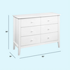 Million Dollar Baby MDB: Morgan 6 Drawer Dresser - White