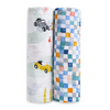 A+A: Muslin Swaddle 2pk - Vintage Car Rally