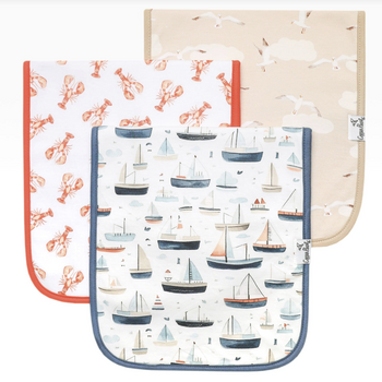Copper Pearl Copper Pearl: Burp Cloth 3pk - Fischer