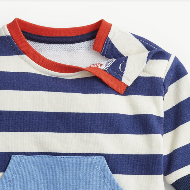 Magnificient Baby Magnetic Me: L/S 2pc Set - Navy Stripe
