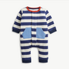 Magnificient Baby Magnetic Me: Terry Romper - Navy Stripe