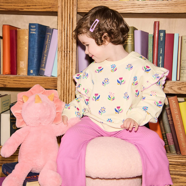 Magnificient Baby Magnetic Me: Sweater/Legging Set - Floral Ivory