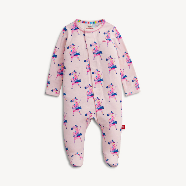 Magnificient Baby Magnetic Me: Footie - Prance Now Pink