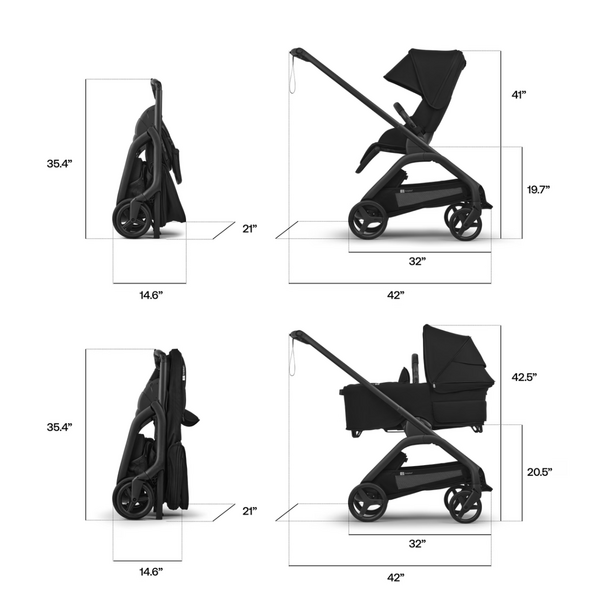 Bugaboo Bugaboo: Dragonfly PLUS Bassinet/Seat Complete -