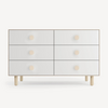 Oeuf OEUF: Dot 6 Drawer Dresser - Birch/White