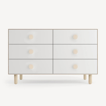 Oeuf OEUF: Dot 6 Drawer Dresser - Birch/White